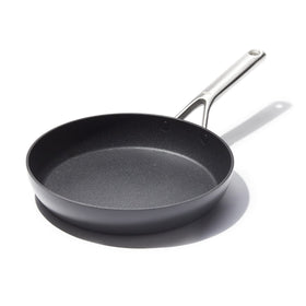 OXO Professional 10-inch frying pan with diamond coating for easy food release.