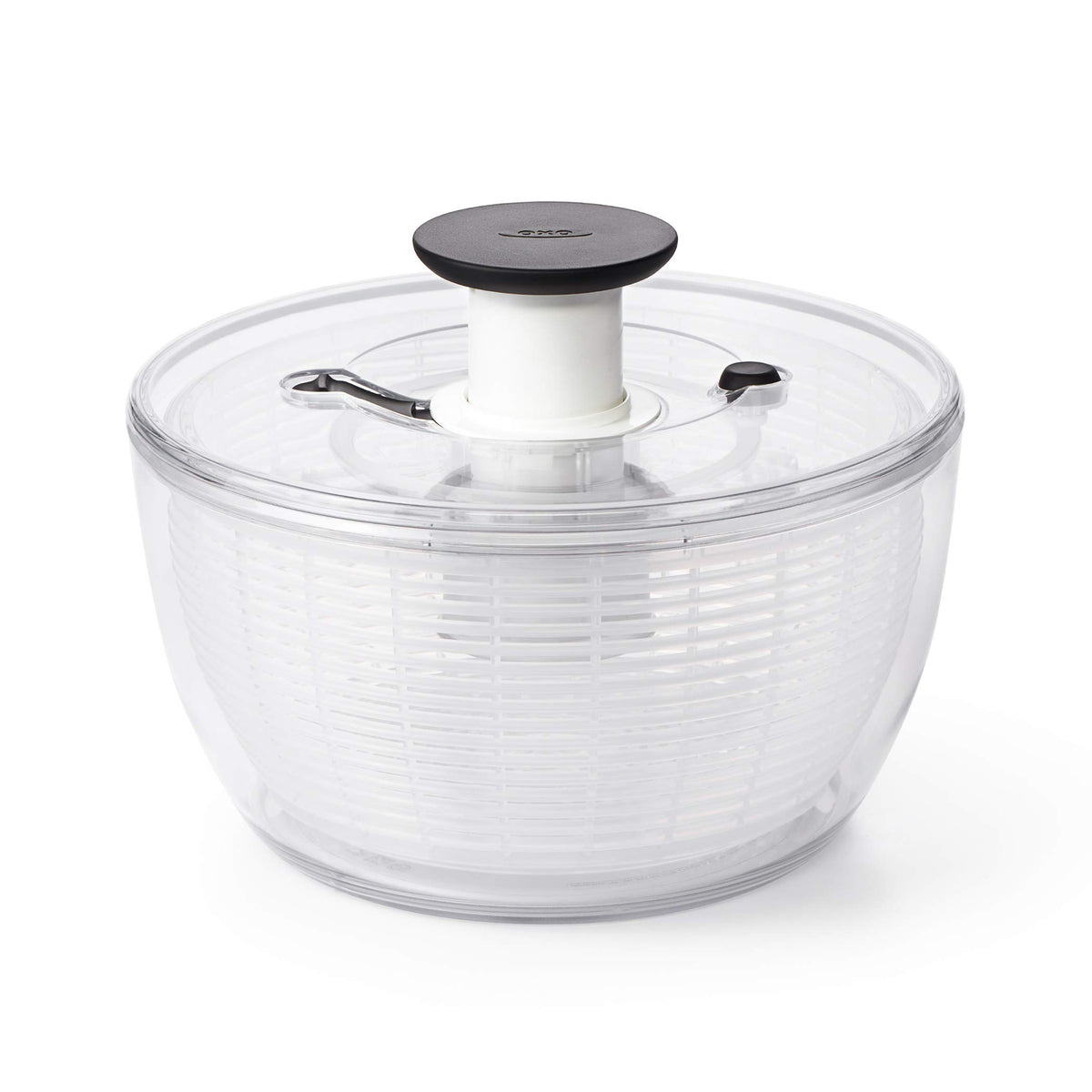 OXO Salad Spinner bowl and lid designed for quick, clean salad prep