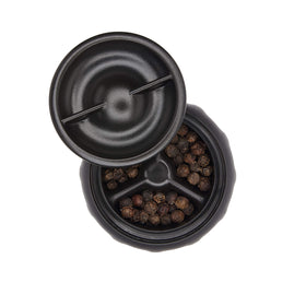OXO grinders clear acrylic bodies show contents at a glance.