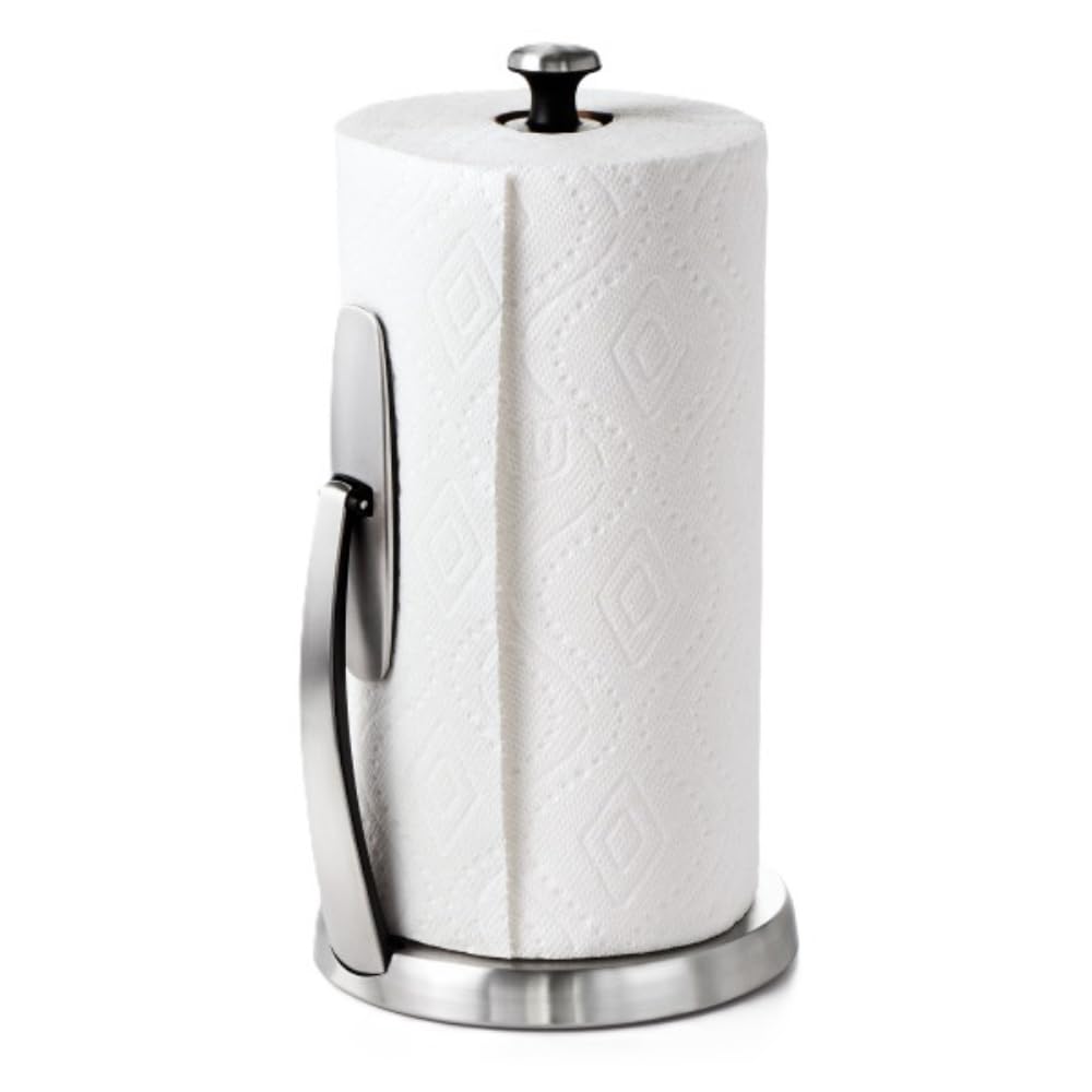 OXO SimplyTear base weighted for stability on busy countertops.