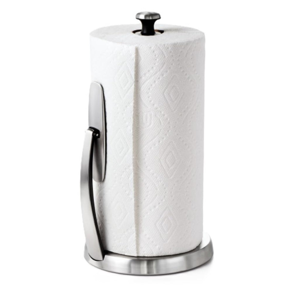OXO SimplyTear base weighted for stability on busy countertops.