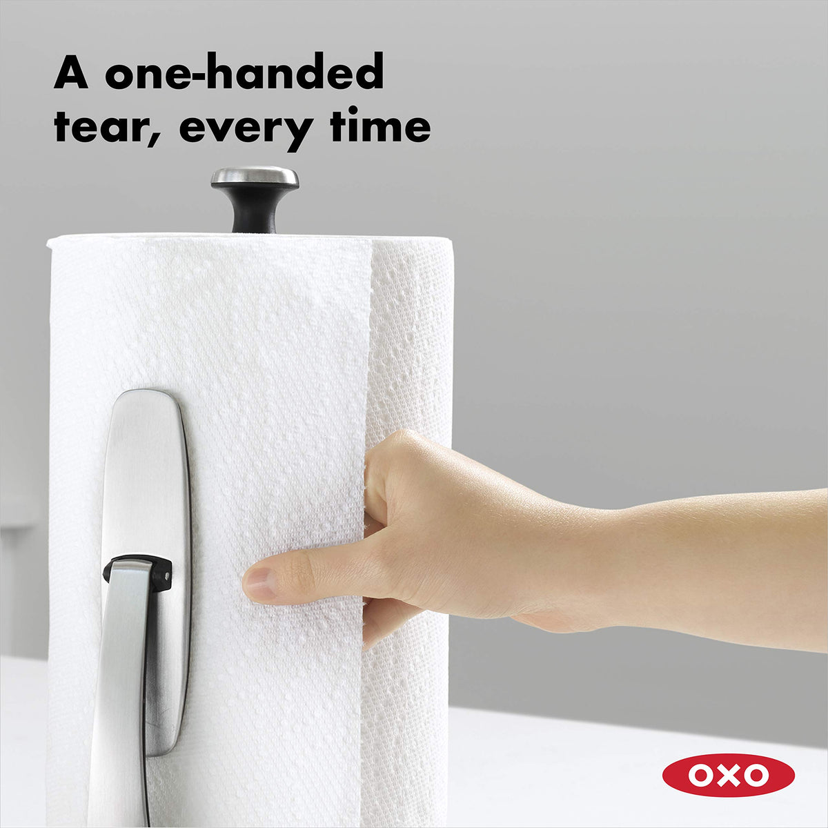 OXO SimplyTear center pole loading makes reloads effortless.