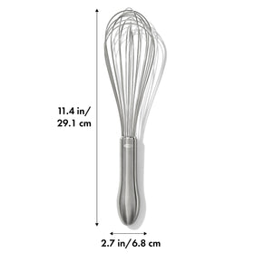 OXO Steel 11-In Whisk fatigue-free grip during long whisking sessions.