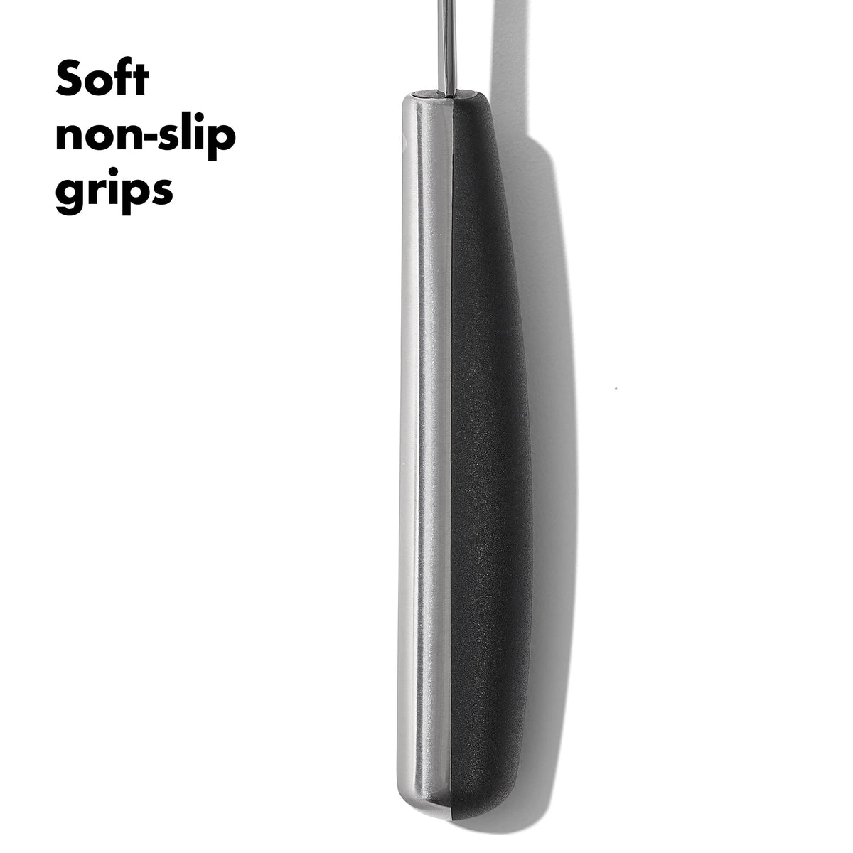 OXO Steel 15-Piece Fish Turner for delicate flipping and even browning.