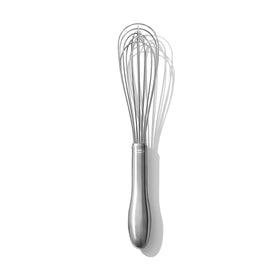 OXO SteeL 9-Inch Whisk close-up of ergonomic handle for comfortable grip.