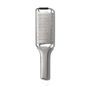 OXO Steel Grater with sharp etched teeth for fast, precise cheese grating
