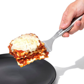 OXO Steel Lasagna Server tapered design adds stability