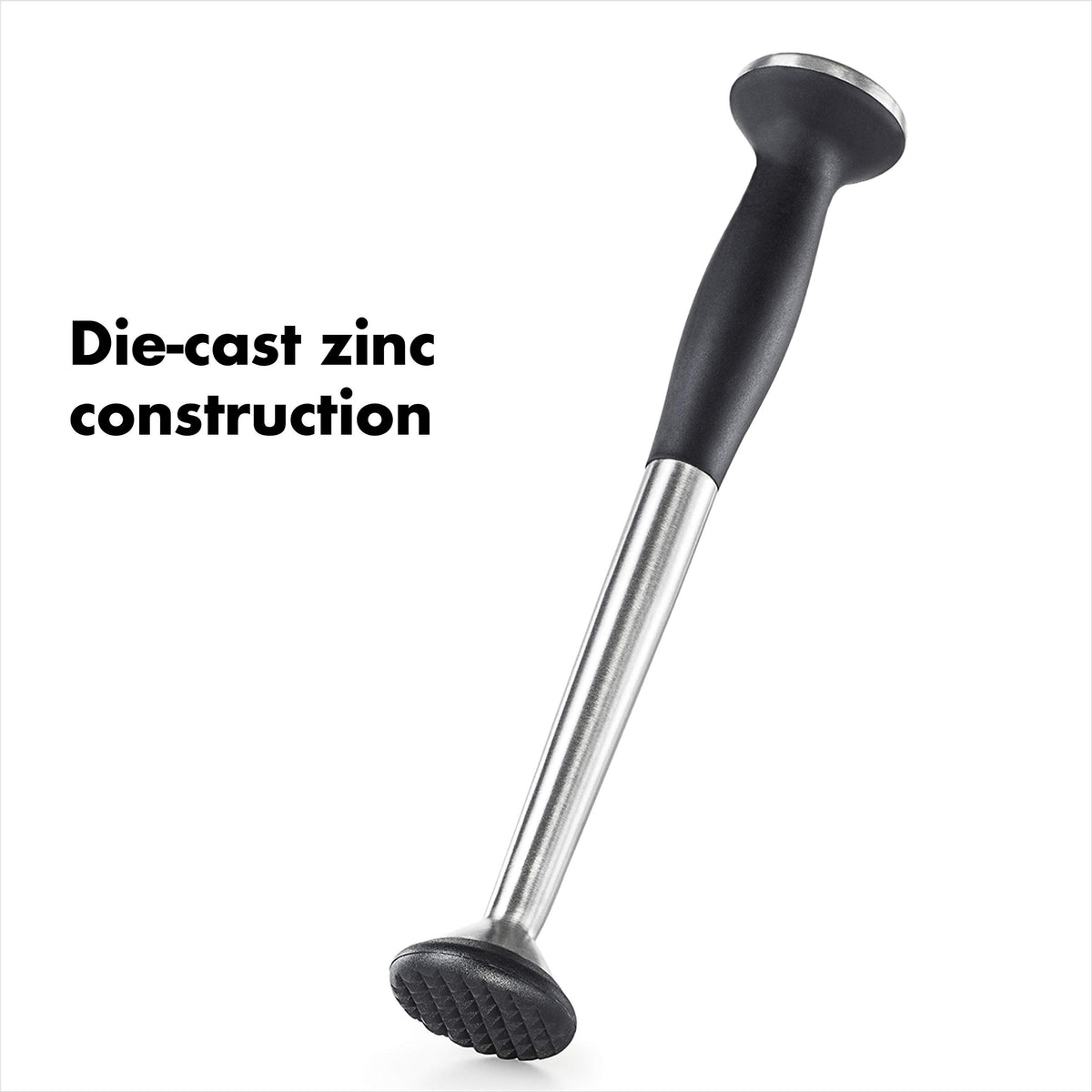 OXO Steel Muddler soft non-slip grip delivers comfortable muddling sessions.