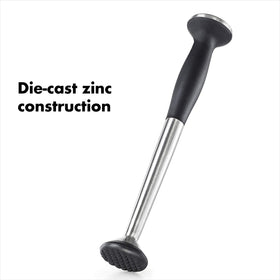 OXO Steel Muddler soft non-slip grip delivers comfortable muddling sessions.
