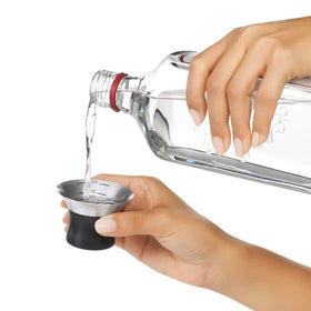 OXO Steel Shaker 24oz capacity shown for generous pours.