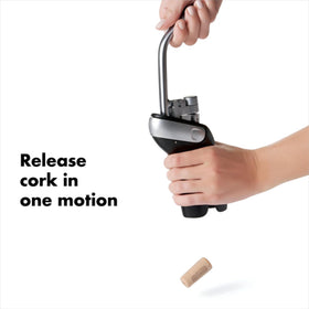 OXO Steel Vertical Lever Corkscrew extra screw for long-term reliability