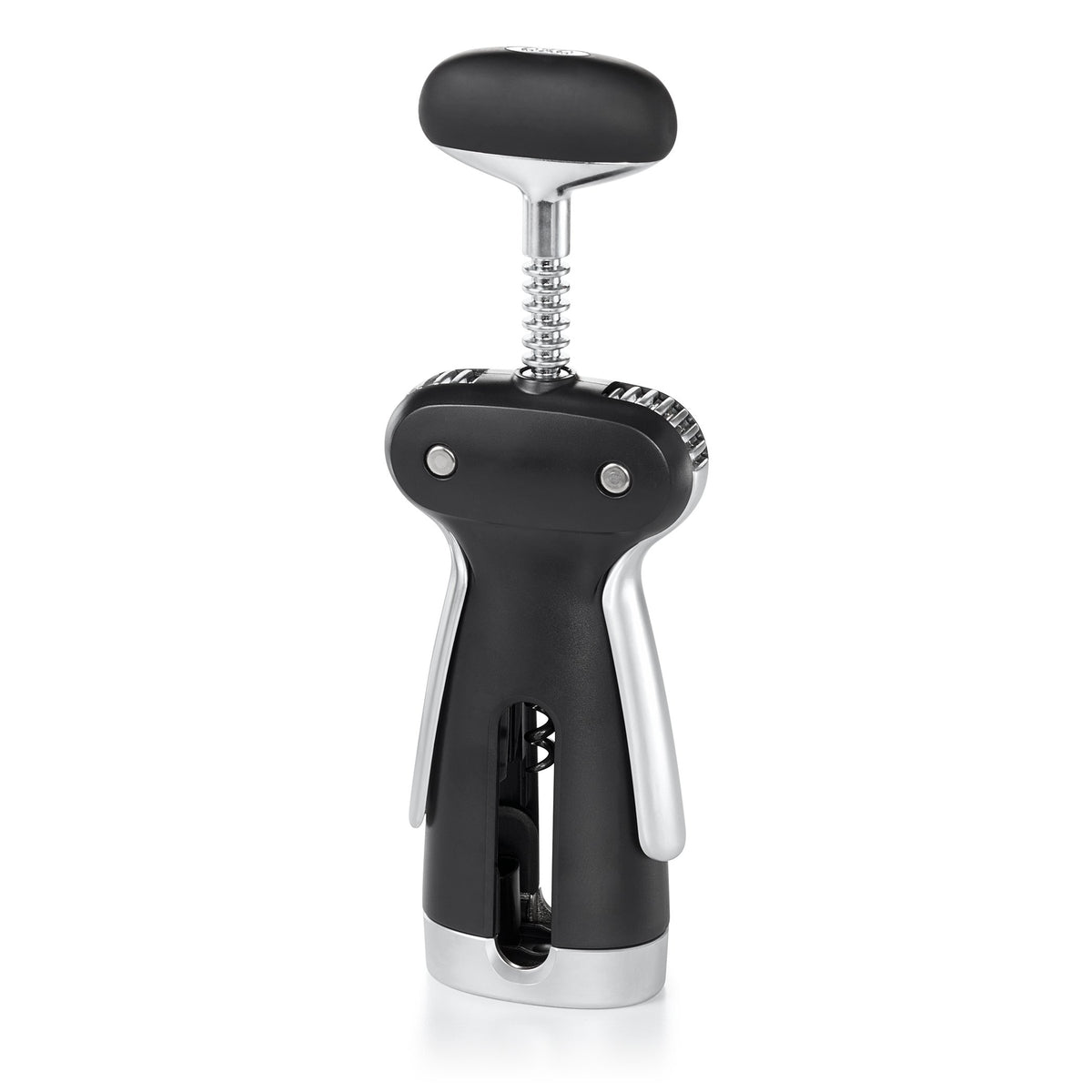 Open wine, oil, and vinegar bottles with the OXO SteeL Winged Corkscrew.