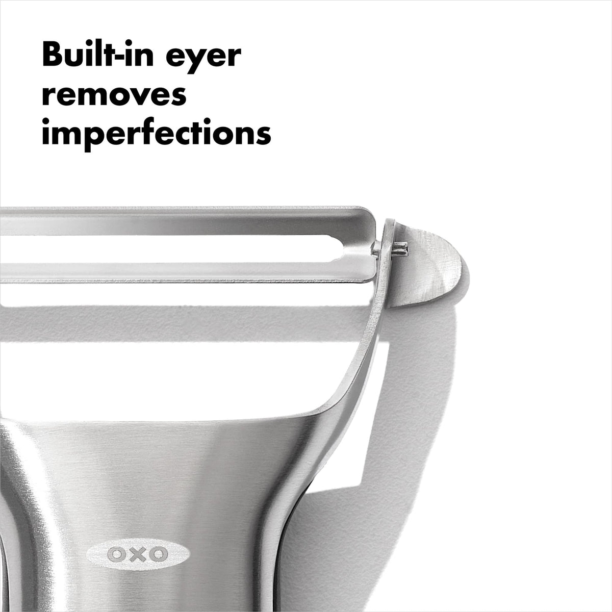 OXO Steel Y-Peeler swivel blade enables easy maneuvering