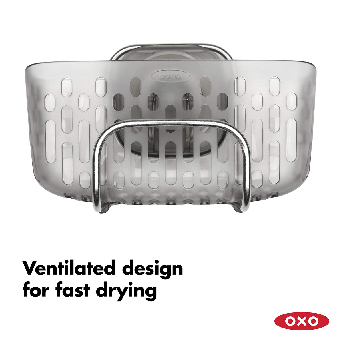OXO Good Grips StrongHold drainage slots promote fast drying and mess reduction.