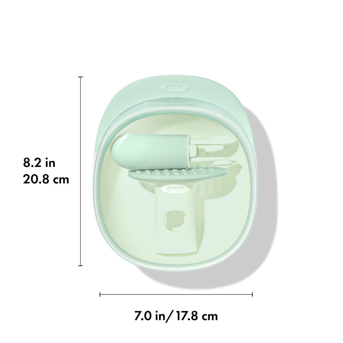 Compact, travel-friendly set stores inside the lidded bowl for mess-free transport