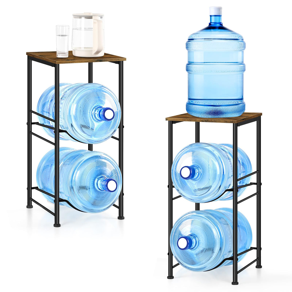 OYEAL 2-tier storage rack doubles as a handy organizer and dispenser stand