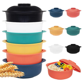 Oylnidea 40oz unbreakable bowls with lids ideal for family meals and reheating