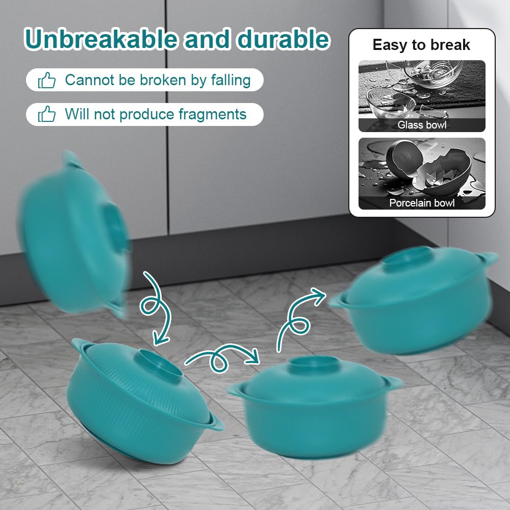 Oylnidea easy-grip bowls with stable base for seniors or limited mobility