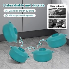 Oylnidea easy-grip bowls with stable base for seniors or limited mobility