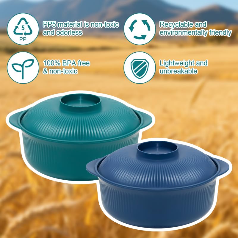 Oylnidea lightweight camping bowls portable and stain resistant for outdoor meals.