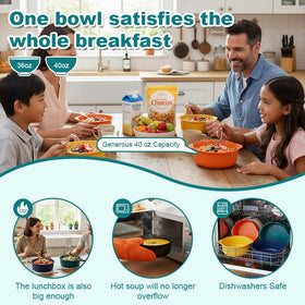 Oylnidea microwave-safe bowls designed for quick reheating and easy cleaning