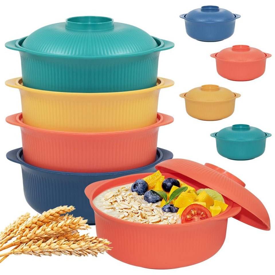 Oylnidea unbreakable cereal bowls microwave-safe for quick reheats and family meals.
