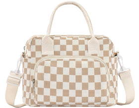OYLOLA lunch bag front view showing large main compartment for meals