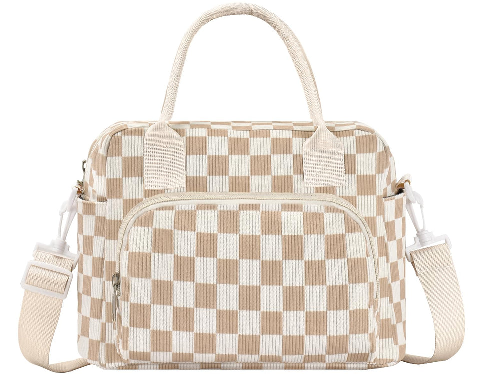 OYLOLA lunch bag front view showing large main compartment for meals