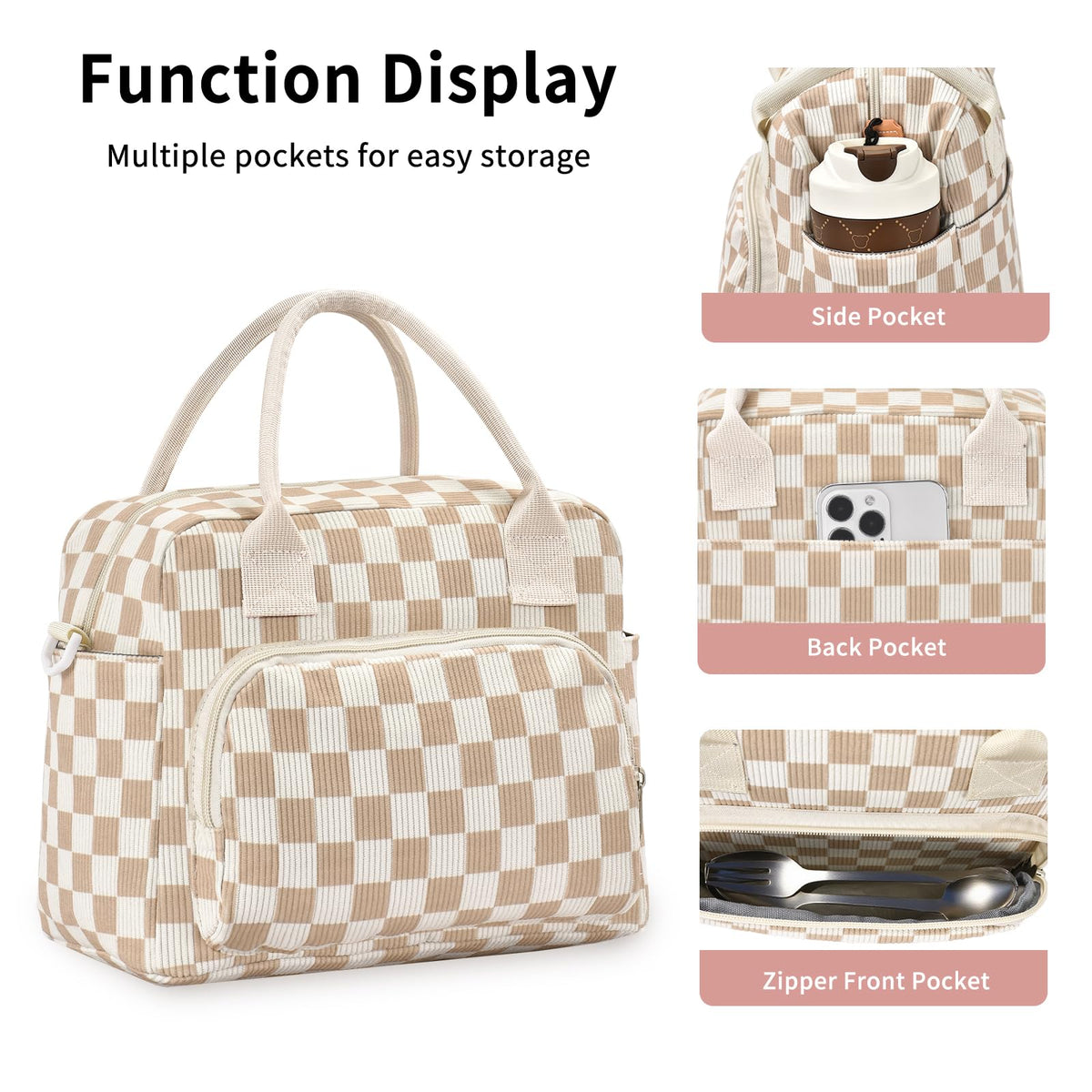 OYLOLA detachable strap worn as crossbody for hands-free carrying