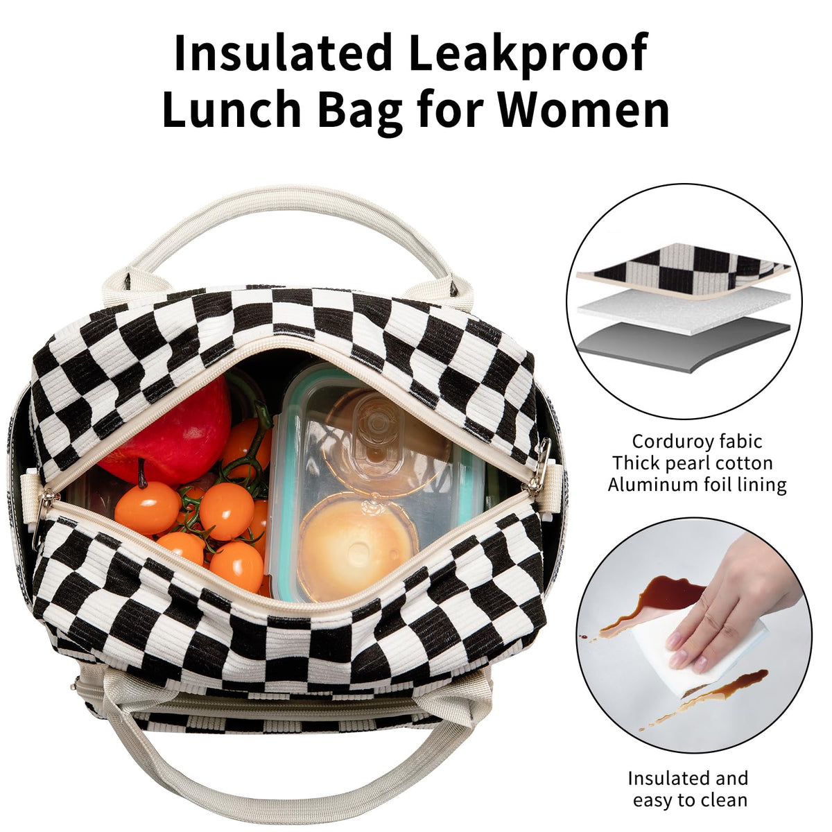 OYLOLA detachable shoulder strap enables versatile tote or crossbody use.