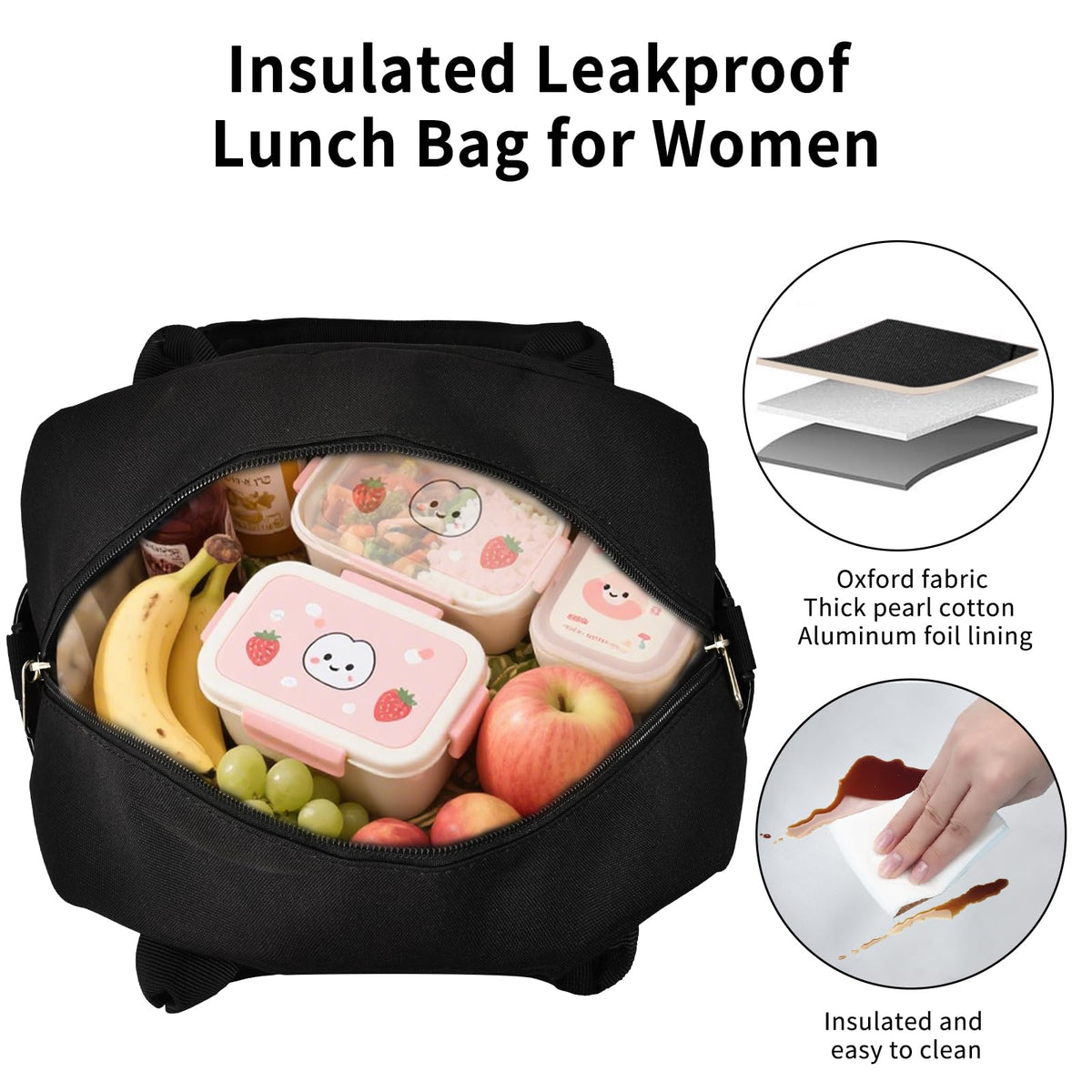 OYLOLA front-pocket keeps snacks or utensils within quick reach.