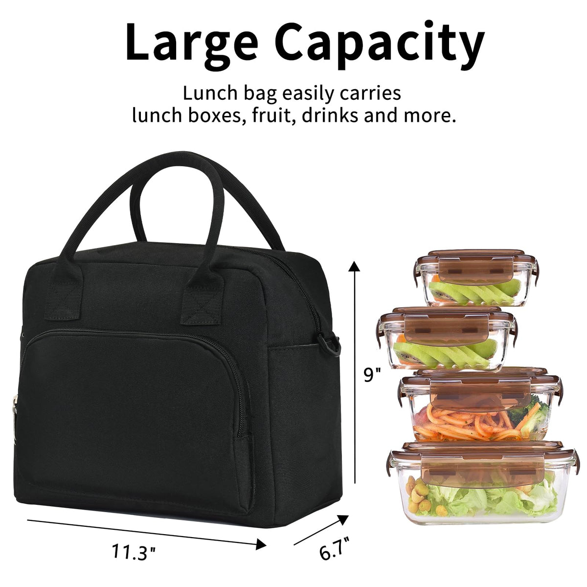 OYLOLA insulated interior keeps food warm longer while staying easy to wipe clean.
