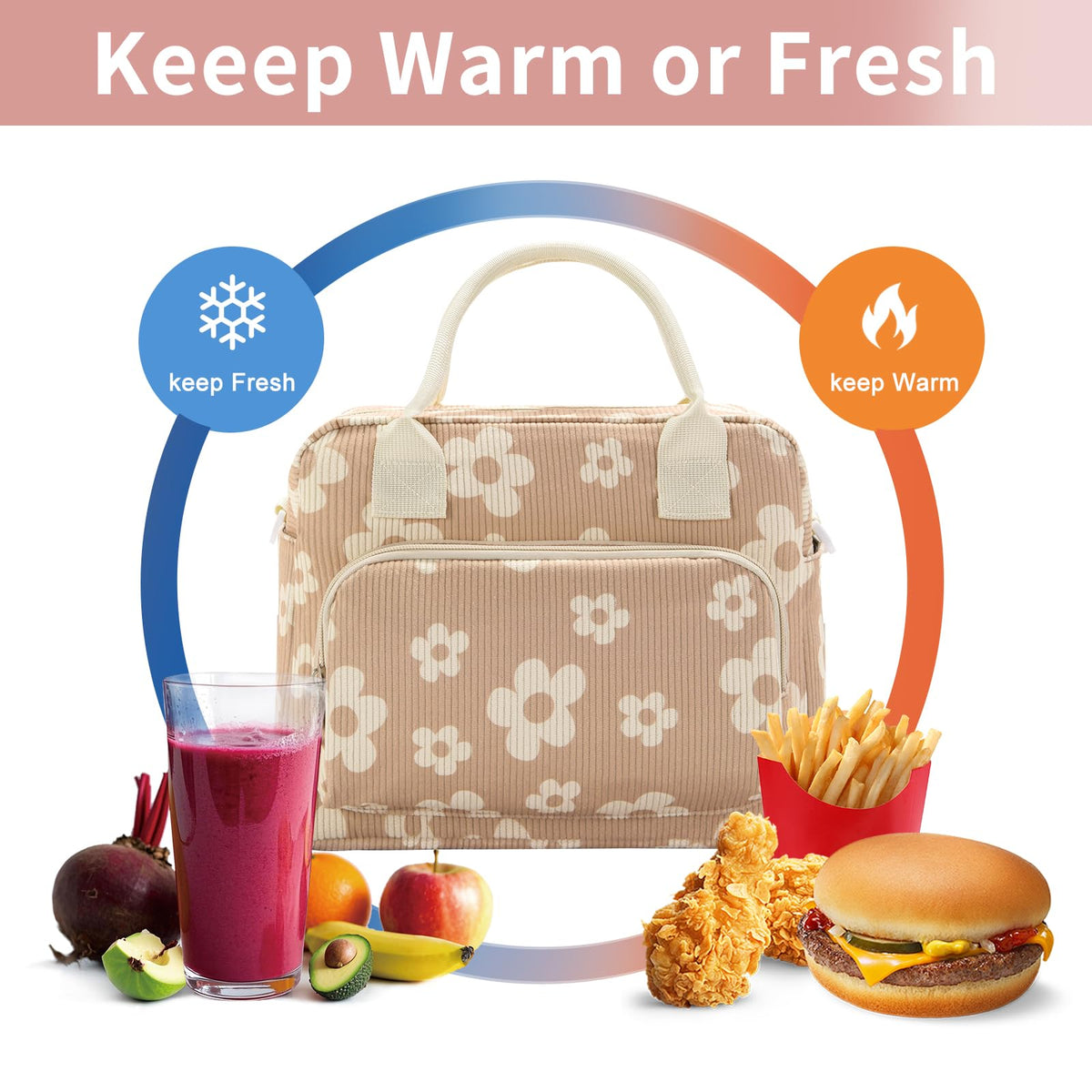 OYLOLA interior insulation keeps foods fresh during commutes.