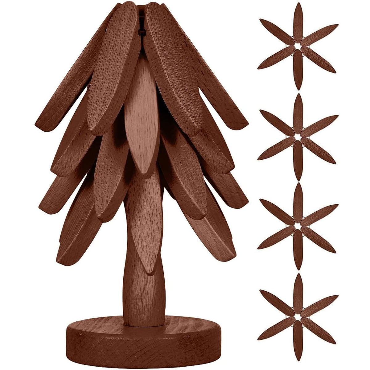 Oylyoyea Trivet Set on dining table with warm ambient lighting