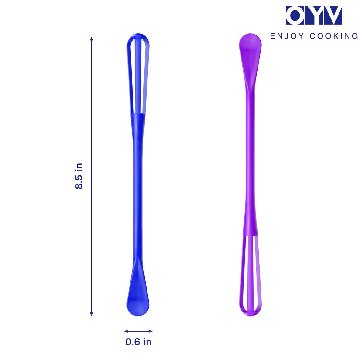 OYV colorful mini whisk for versatile blending in sauces and beverages.