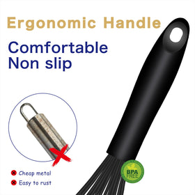 OYV comfortable grip handle improves control during cooking.