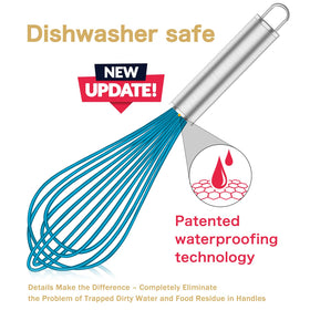 OYV whisk features non-scratch silicone coating for gentler mixing