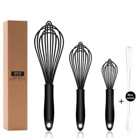 OYV silicone whisk set 3 with sealed design for easy cleaning.