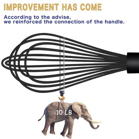OYV stainless steel core provides strong whisking support.