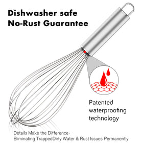 OYV stainless steel whisk set with eight durable wires
