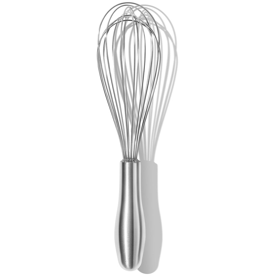 OYV whisk 10-inch stainless steel wires for even mixing in sauces.