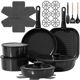 OzawaBear 26-pcs set with detachable handles for easy RV storage.