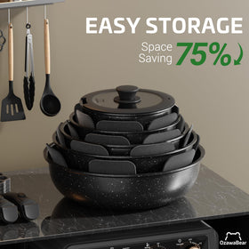 OzawaBear double-sided ceramic nonstick delivers easy food release
