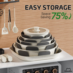 OzawaBear oven-safe up to 550°F with silicone lids for versatile cooking