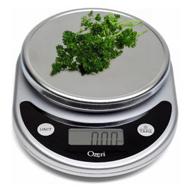 Ozeri Pronto scale with large weighing platform for bigger bowls.