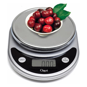 Ozeri Pronto displays six-unit conversion for easy recipes.