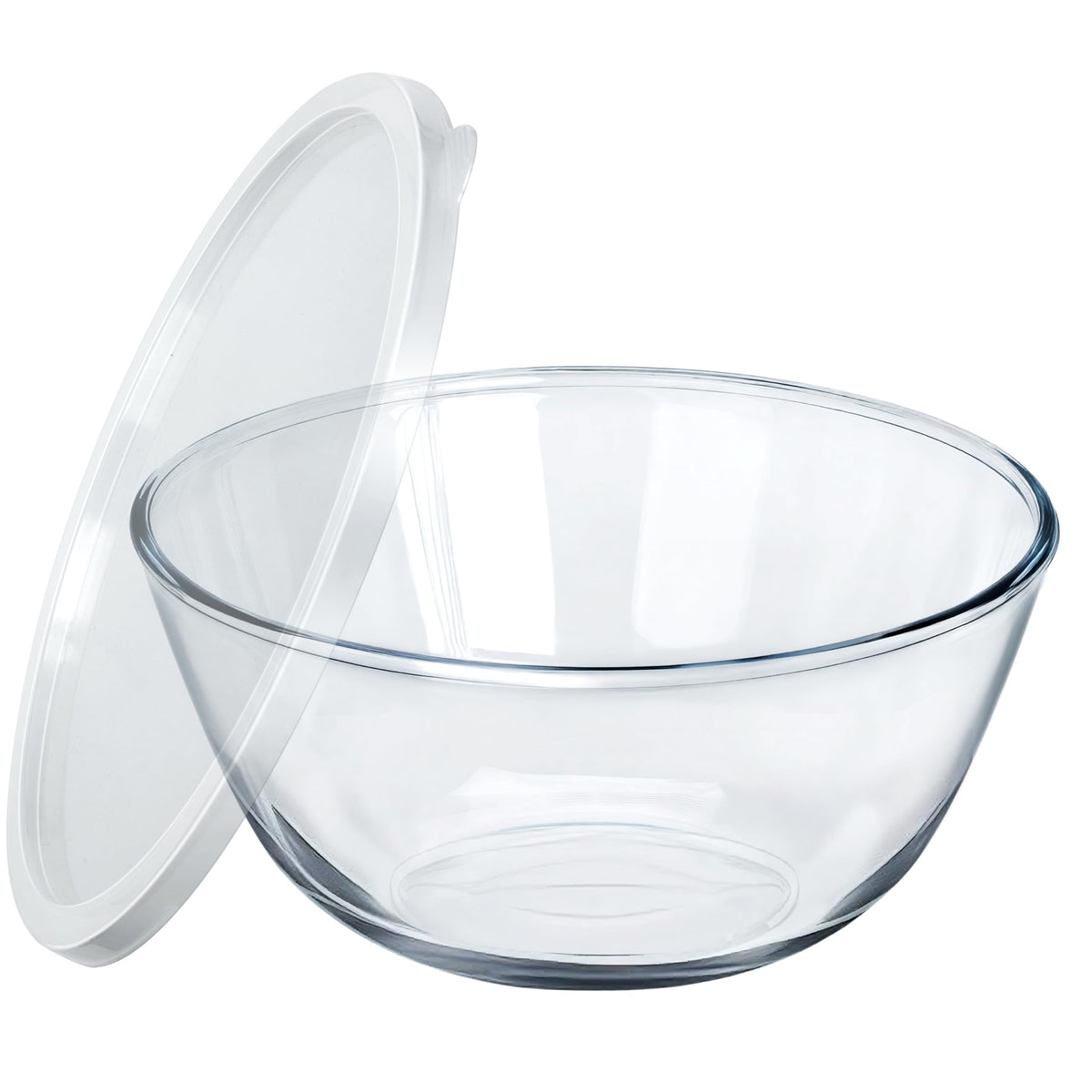 OZY large glass bowl with lid for sourdough preparation and safe storage.