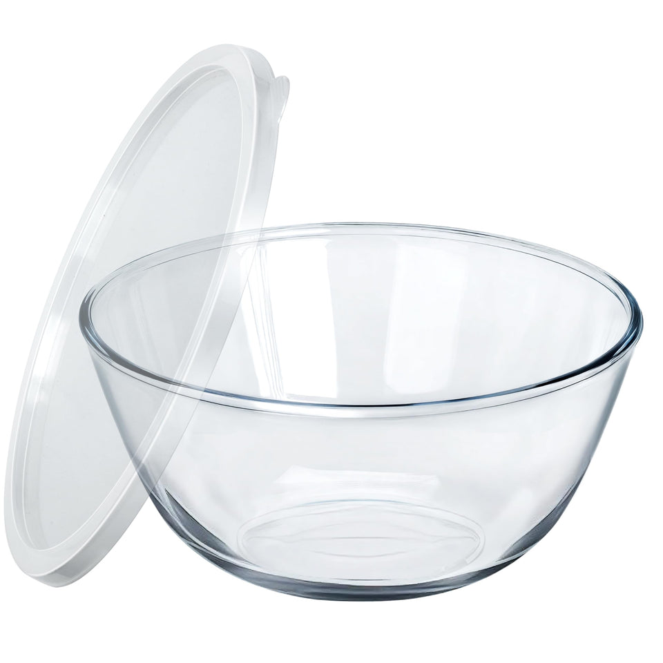 OZY large glass bowl with lid for sourdough preparation and safe storage.