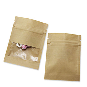 PABCK clear window seed packets with kraft exterior for quick content identification.