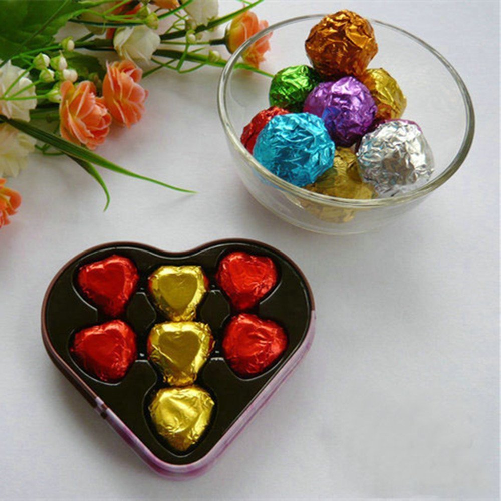 PABCK purple foil wrappers bring vibrant color to handmade chocolates